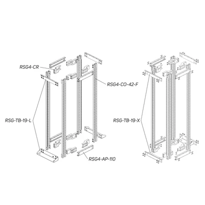 Montants verticaux 19" pour bâtiracks RSG4